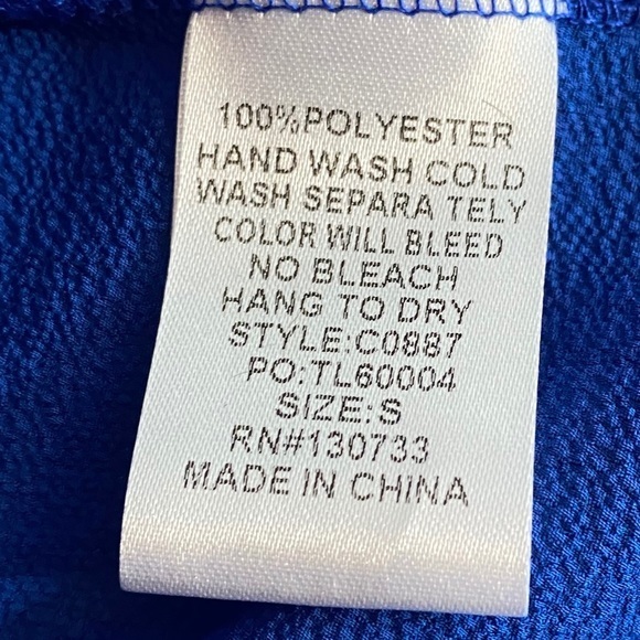 Umgee NEW Royal Blue Ruffle Short Sleeve Top - Picture 8 of 9